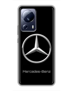 Чехол для Xiaomi 13 Lite с картинкой «Mercedes Silver Logo»