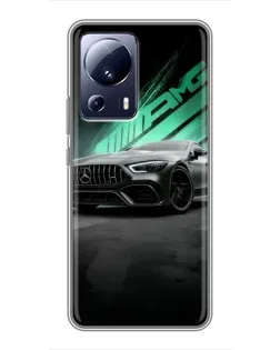 Чехол для Xiaomi 13 Lite с картинкой «Темный Mercedes AMG»