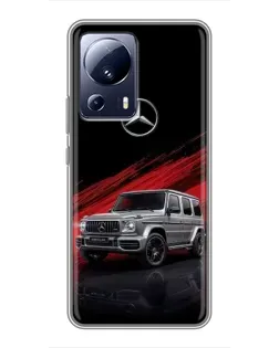 Чехол для Xiaomi 13 Lite с картинкой «Mercedes G-Class красный»
