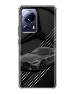 Чехол для Xiaomi 13 Lite с картинкой «Mercedes AMG — графика»