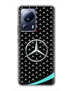 Чехол для Xiaomi 13 Lite с картинкой «Mercedes — бирюзовый акцент»