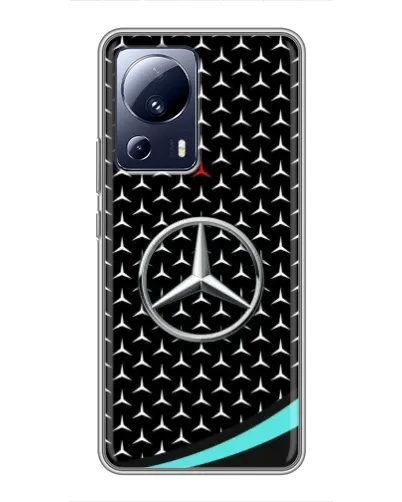 Чехол для Xiaomi 13 Lite с картинкой «Mercedes — бирюзовый акцент» Чехол для Xiaomi 13 Lite с картинкой «Mercedes — бирюзовый акцент»