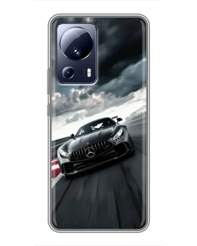 Чехол для Xiaomi 13 Lite с картинкой «Гоночный Mercedes AMG» Чехол для Xiaomi 13 Lite с картинкой «Гоночный Mercedes AMG»