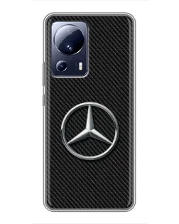 Чехол для Xiaomi 13 Lite с картинкой «Карбоновый Mercedes стиль»