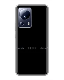 Чехол для Xiaomi 13 Lite с картинкой «Audi — световой подпись»
