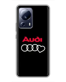 Чехол для Xiaomi 13 Lite с картинкой «Логотип Audi Heart»