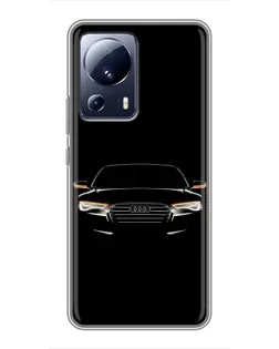 Чехол для Xiaomi 13 Lite с картинкой «Audi — ночной контур»