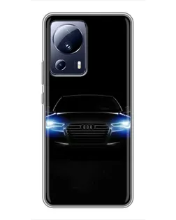 Чехол для Xiaomi 13 Lite с картинкой «Audi в неоне»