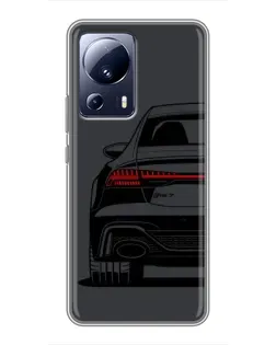 Чехол для Xiaomi 13 Lite с картинкой «Задняя часть Audi — арт»