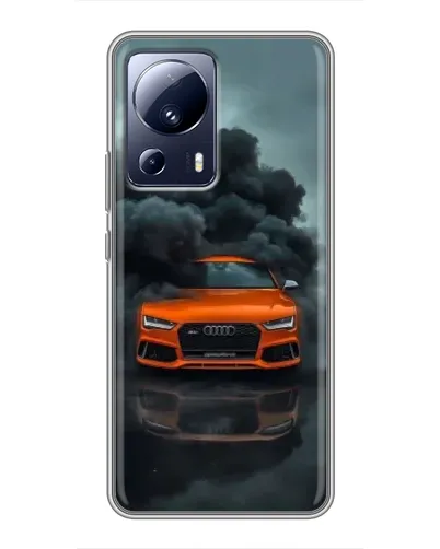 Чохол для Xiaomi 13 Lite з картинкою «Audi у хмарах диму»