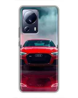 Чехол для Xiaomi 13 Lite с картинкой «Audi RS — красный стиль»