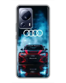 Чехол для Xiaomi 13 Lite с картинкой «Audi Sport — неон»