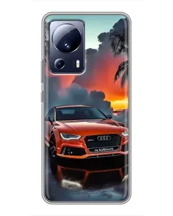 Чехол для Xiaomi 13 Lite с картинкой «Audi — закат»
