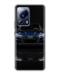 Чехол для Xiaomi 13 Lite с картинкой «Audi — ночное отражение»
