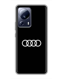 Чехол для Xiaomi 13 Lite с картинкой «Audi White Logo»