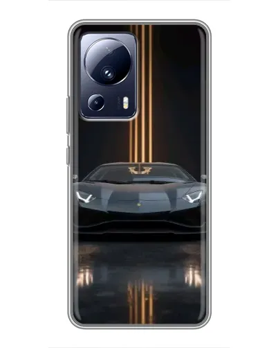 Чехол для Xiaomi 13 Lite с картинкой «Lamborghini золотые линии» Чехол для Xiaomi 13 Lite с картинкой «Lamborghini золотые линии»