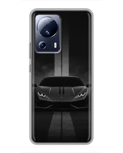 Чехол для Xiaomi 13 Lite с картинкой «Lamborghini симметрия дорог»