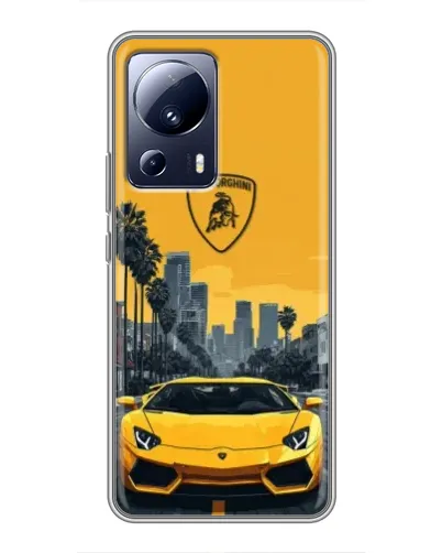 Чехол для Xiaomi 13 Lite с картинкой «Желтый Lamborghini город» Чехол для Xiaomi 13 Lite с картинкой «Желтый Lamborghini город»