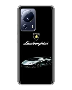 Чехол для Xiaomi 13 Lite с картинкой «Логотип Lamborghini классика»