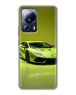Чехол для Xiaomi 13 Lite с картинкой «Салатовый Lamborghini Huracan»