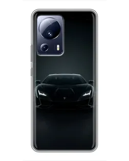 Чехол для Xiaomi 13 Lite с картинкой «Черный Lamborghini Aventador»