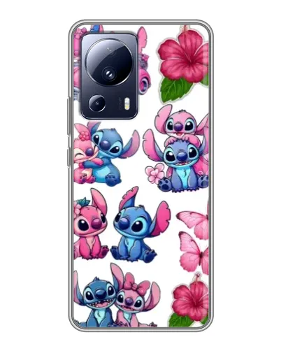 Чохол для Xiaomi 13 Lite з картинкою «Стікери Stitch та Angel»