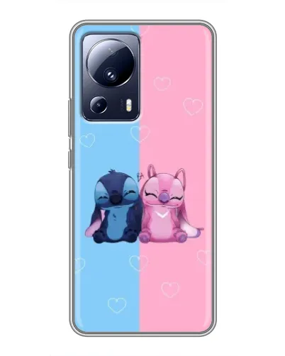 Чохол для Xiaomi 13 Lite з картинкою «Stitch та Angel Love»
