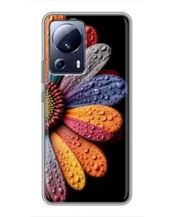 Чехол для Xiaomi 13 Lite с картинкой «Радужный цветок» Чехол для Xiaomi 13 Lite с картинкой «Радужный цветок»