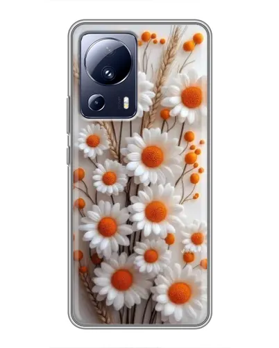 Чехол для Xiaomi 13 Lite с картинкой «Белые сухоцветы»