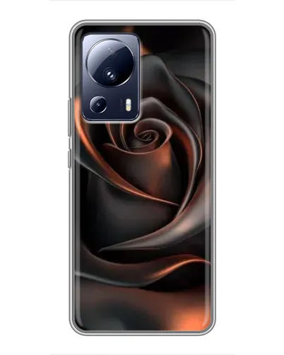 Чехол для Xiaomi 13 Lite с картинкой «Шелковая черная роза»