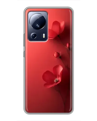 Чехол для Xiaomi 13 Lite с картинкой «Маковые соцветия»