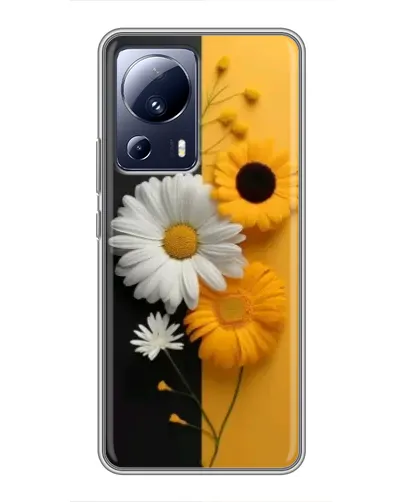 Чехол для Xiaomi 13 Lite с картинкой «Подсолнух и ромашка»