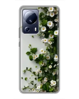 Чехол для Xiaomi 13 Lite с картинкой «Ветка мелких белых цветов» Чехол для Xiaomi 13 Lite с картинкой «Ветка мелких белых цветов»