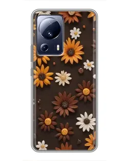 Чехол для Xiaomi 13 Lite с картинкой «Узор из маленьких подсолнухов» Чехол для Xiaomi 13 Lite с картинкой «Узор из маленьких подсолнухов»