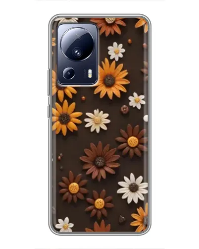 Чехол для Xiaomi 13 Lite с картинкой «Узор из маленьких подсолнухов»