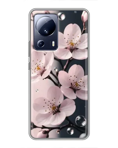 Чехол для Xiaomi 13 Lite с картинкой «Нежная сакура и капли» Чехол для Xiaomi 13 Lite с картинкой «Нежная сакура и капли»