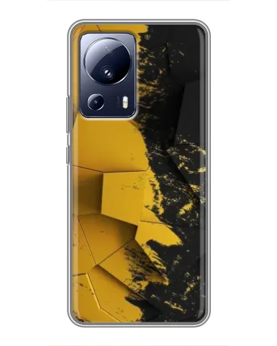 Чехол для Xiaomi 13 Lite с картинкой «Золотые осколки геометрии»