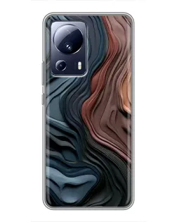 Чехол для Xiaomi 13 Lite с картинкой «Цветные волны каньона»