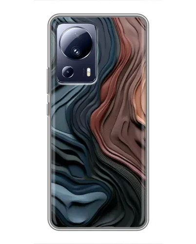 Чехол для Xiaomi 13 Lite с картинкой «Цветные волны каньона»