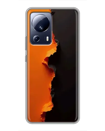 Чехол для Xiaomi 13 Lite с картинкой «Оранжевый разлом»