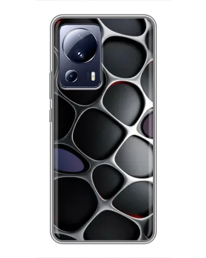 Чехол для Xiaomi 13 Lite с картинкой «Объемная темная решетка»