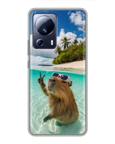Чехол для Xiaomi 13 Lite с картинкой «Капибара на море» Чехол для Xiaomi 13 Lite с картинкой «Капибара на море»