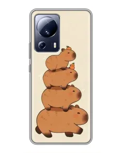 Чехол для Xiaomi 13 Lite с картинкой «Башня из капибар»