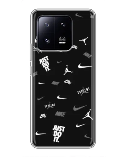 Чехол для Xiaomi 13 Pro с картинкой «Nike Black Pattern»