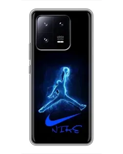 Чехол для Xiaomi 13 Pro с картинкой «Jordan Neon Blue» Чехол для Xiaomi 13 Pro с картинкой «Jordan Neon Blue»