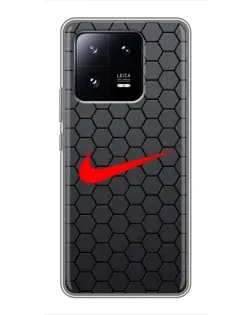 Чехол для Xiaomi 13 Pro с картинкой «Nike — карбоновая сетка»