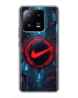 Чехол для Xiaomi 13 Pro с картинкой «Техногенный стиль Nike»