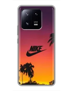 Чехол для Xiaomi 13 Pro с картинкой «Nike на закате солнца»