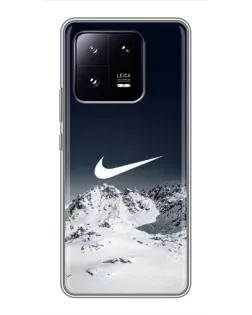Чехол для Xiaomi 13 Pro с картинкой «Nike — зимние горы»