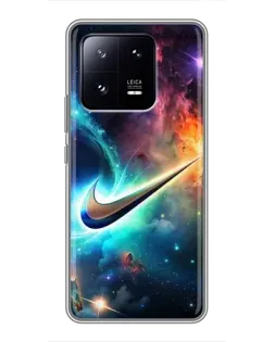 Чехол для Xiaomi 13 Pro с картинкой «Космический Nike Swoosh»